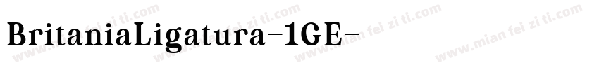 BritaniaLigatura-1GE字体转换