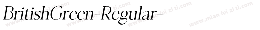 BritishGreen-Regular字体转换