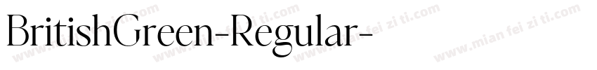 BritishGreen-Regular字体转换