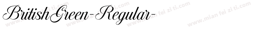 BritishGreen-Regular字体转换