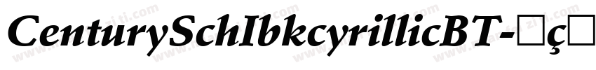 CenturySchIbkcyrillicBT字体转换