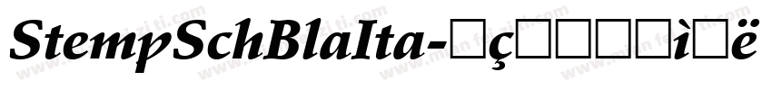 StempSchBlaIta字体转换