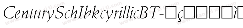 CenturySchIbkcyrillicBT字体转换