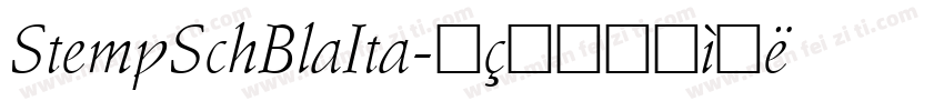 StempSchBlaIta字体转换