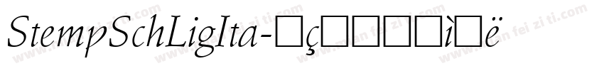 StempSchLigIta字体转换