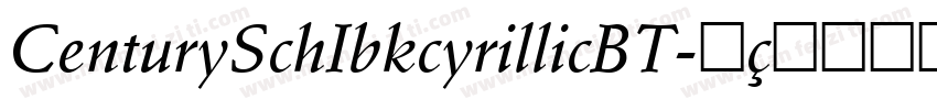 CenturySchIbkcyrillicBT字体转换