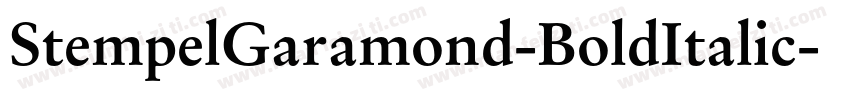 StempelGaramond-BoldItalic字体转换