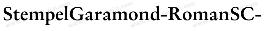 StempelGaramond-RomanSC字体转换