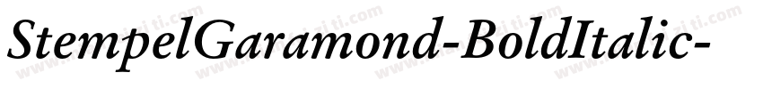 StempelGaramond-BoldItalic字体转换
