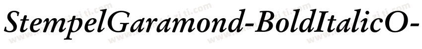 StempelGaramond-BoldItalicO字体转换