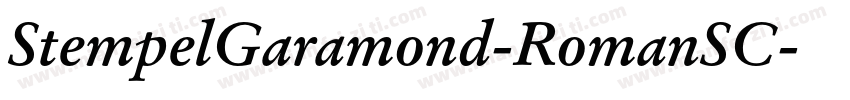 StempelGaramond-RomanSC字体转换