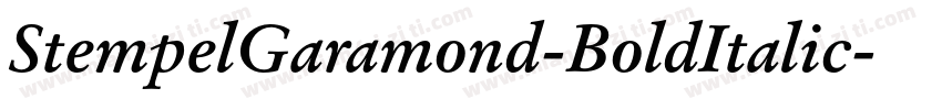 StempelGaramond-BoldItalic字体转换