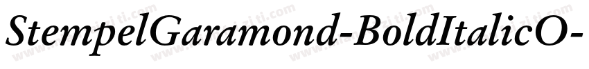 StempelGaramond-BoldItalicO字体转换