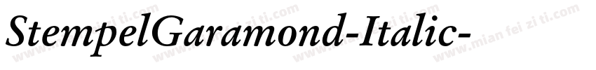 StempelGaramond-Italic字体转换