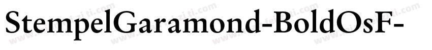 StempelGaramond-BoldOsF字体转换