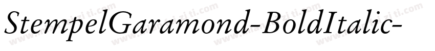 StempelGaramond-BoldItalic字体转换