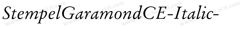 StempelGaramondCE-Italic字体转换