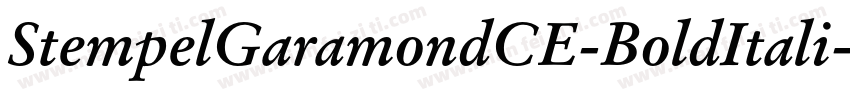 StempelGaramondCE-BoldItali字体转换