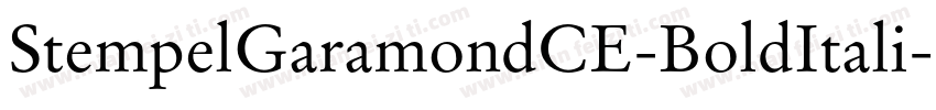 StempelGaramondCE-BoldItali字体转换