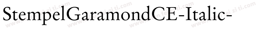 StempelGaramondCE-Italic字体转换