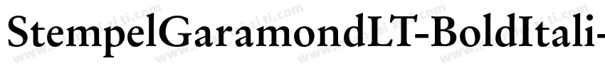 StempelGaramondLT-BoldItali字体转换