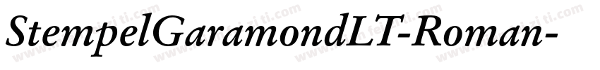 StempelGaramondLT-Roman字体转换