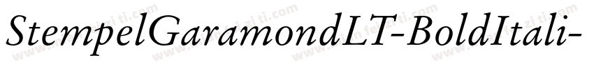 StempelGaramondLT-BoldItali字体转换