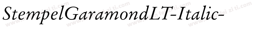 StempelGaramondLT-Italic字体转换