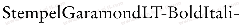 StempelGaramondLT-BoldItali字体转换