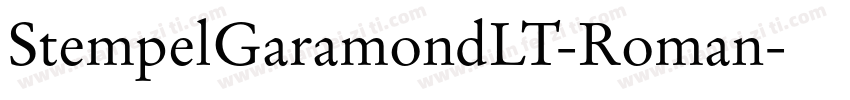 StempelGaramondLT-Roman字体转换