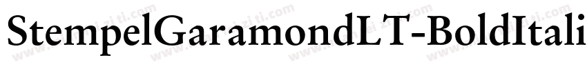 StempelGaramondLT-BoldItali字体转换