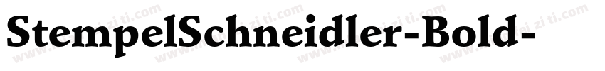 StempelSchneidler-Bold字体转换