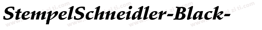 StempelSchneidler-Black字体转换