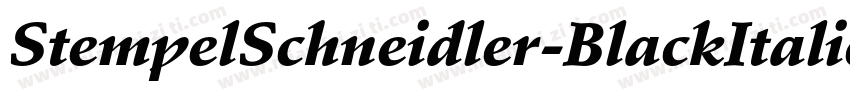 StempelSchneidler-BlackItalic字体转换