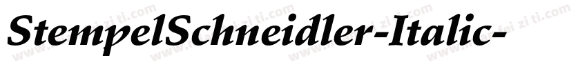StempelSchneidler-Italic字体转换