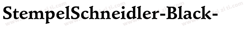 StempelSchneidler-Black字体转换