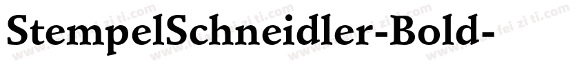 StempelSchneidler-Bold字体转换