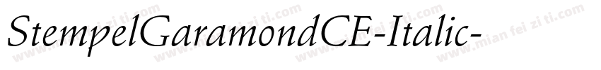 StempelGaramondCE-Italic字体转换