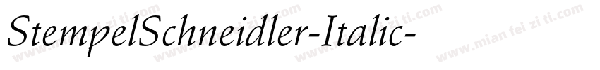 StempelSchneidler-Italic字体转换
