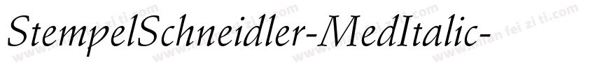 StempelSchneidler-MedItalic字体转换