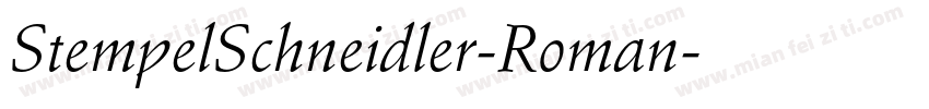 StempelSchneidler-Roman字体转换