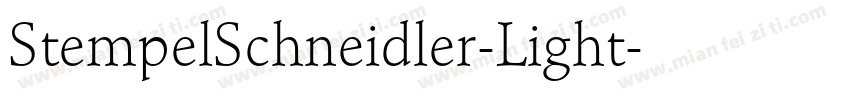 StempelSchneidler-Light字体转换