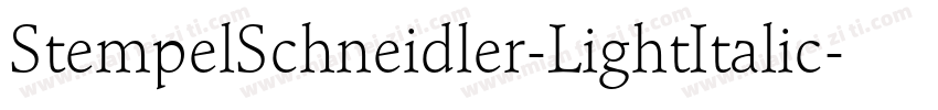 StempelSchneidler-LightItalic字体转换