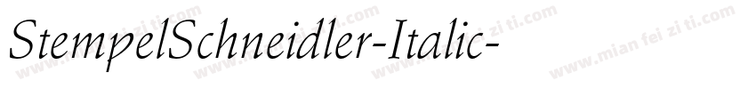 StempelSchneidler-Italic字体转换