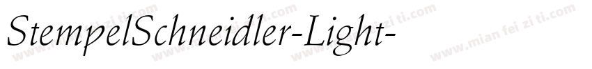 StempelSchneidler-Light字体转换