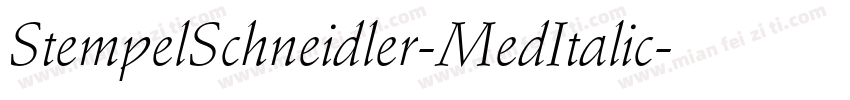 StempelSchneidler-MedItalic字体转换
