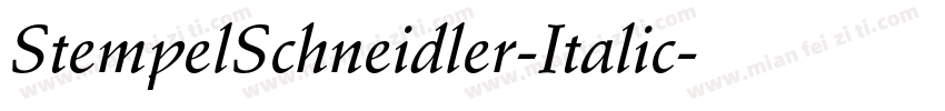 StempelSchneidler-Italic字体转换