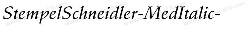 StempelSchneidler-MedItalic字体转换