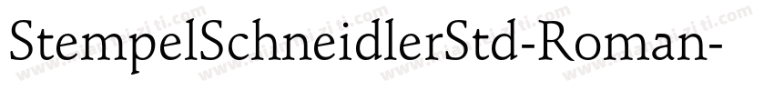 StempelSchneidlerStd-Roman字体转换