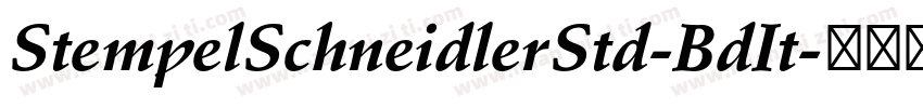 StempelSchneidlerStd-BdIt字体转换